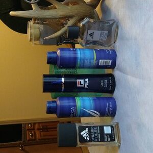 5PC FLA+Adidas+Nautica ♣️💙Men Body Spray♣️💙NWOB 8.4oz+5.9oz